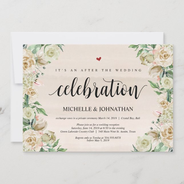 Carte d'invitation de réception pour une fugue amo (Devant)
