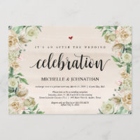 Carte d'invitation de réception pour une fugue amo