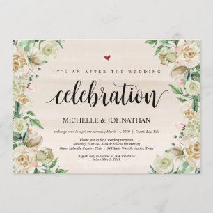 Carte d'invitation de réception pour une fugue amo