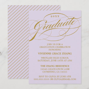 CARTE D'INVITATION DE REMISE DE DIPLÔME DE PARTIE 