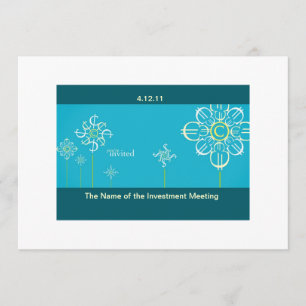 Carte d'invitation de réunion d'investissement