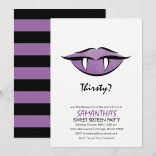Carte d'invitation de sweet sixteen de Goth de