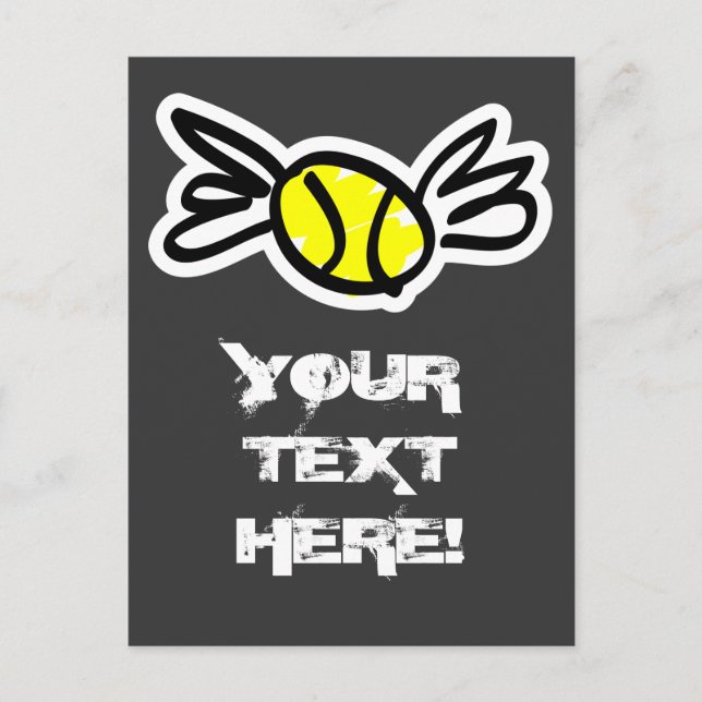 Carte d'invitation de tennis cool personnalisée ! (Devant)