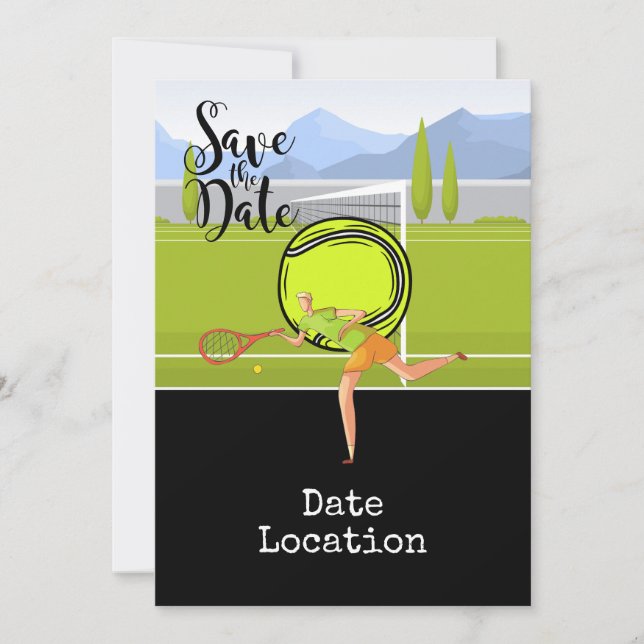 Carte d'invitation de tennis pour Sauvegarder la D (Devant)
