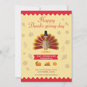 Carte d'invitation de Thanksgiving