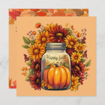 CARTE D'INVITATION DE THANKSGIVING JAR DE BÉNÉDICT