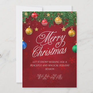 carte d'invitation de vœux de Noël