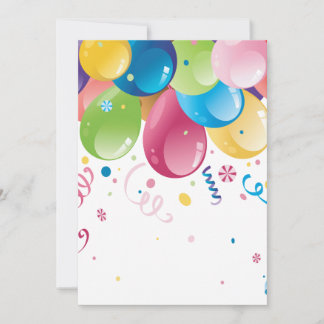 Carte d'invitation des ballons de fête
