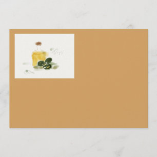 Carte d'invitation d'huile d'olive