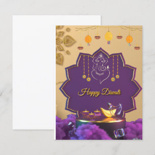Carte d'invitation Diwali