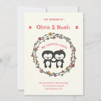 Carte d'invitation Drôle Penguin