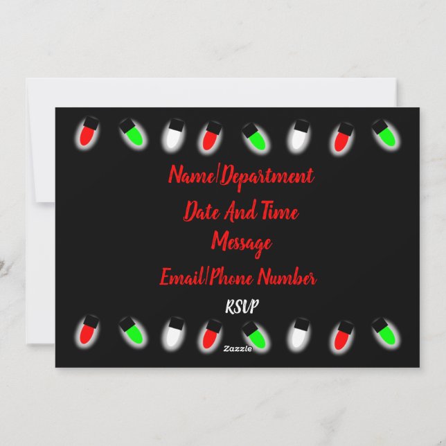 Carte d'invitation du bureau de Noël (Dos)