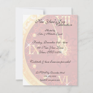 Carte d'invitation du compte à rebours du Nouvel A