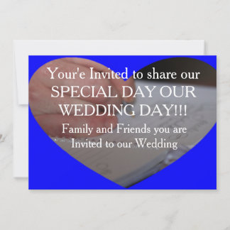 Carte d'invitation du jour du mariage