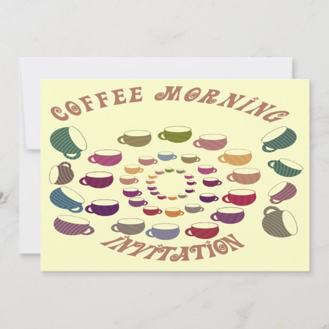 Carte d'invitation du matin au café (Devant)