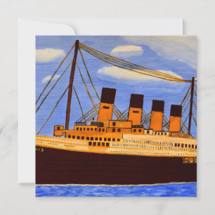 Carte d'invitation du navire Titanic 