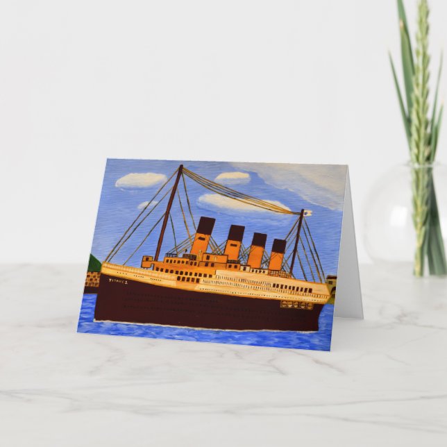 Carte d'invitation du navire Titanic  (Devant)