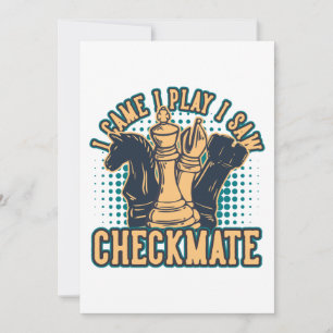 Carte d'invitation du tournoi d'échecs vintage