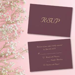 Carte d'invitation élégante de réponse de soirée é