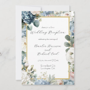 Carte d'invitation élégante pour la réception de m