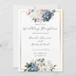 Carte d'invitation élégante pour une réception de