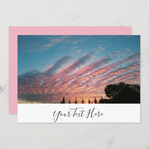 Carte d'invitation en or rose pour nuages Extraord