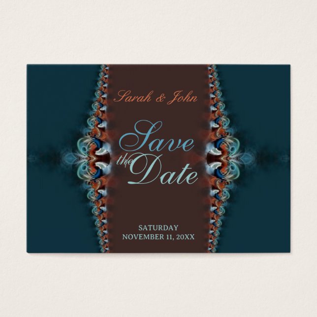 Carte d'invitation et de mariage élégante en sarce (Devant)