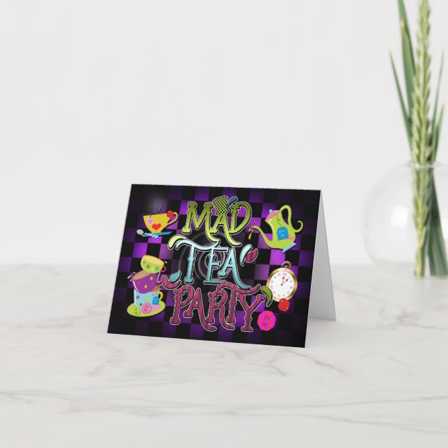 Carte d'invitation Fantastique Fête à Thé (Devant)