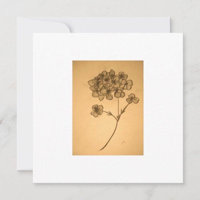 Carte d'invitation/félicitations Hydrangea assourd (Devant)