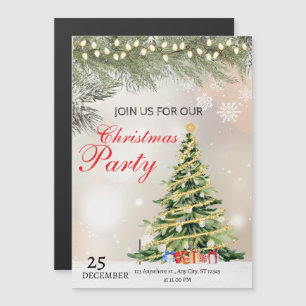 Carte d'invitation festive pour l'arbre de Noël
