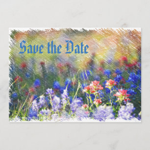 Carte d'invitation fleur sauvage