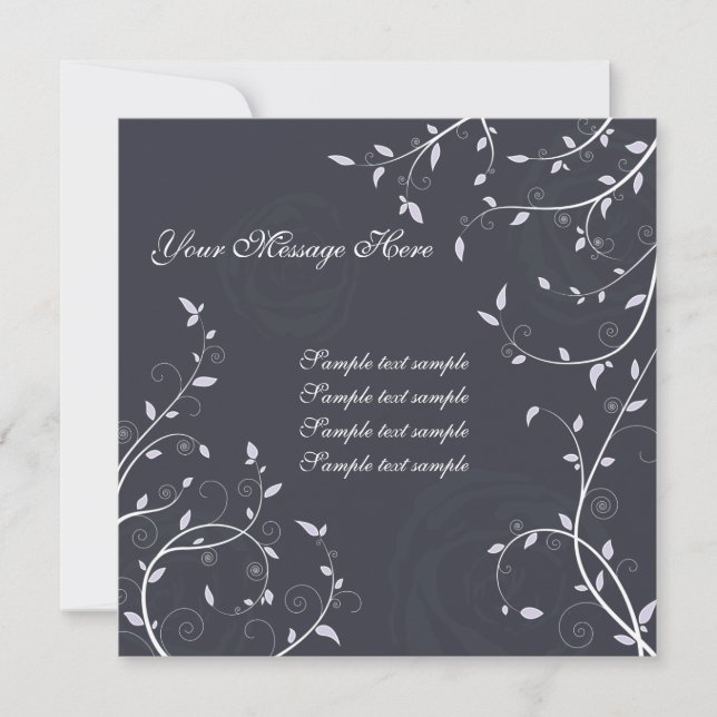 Carte d'invitation florale (Devant)