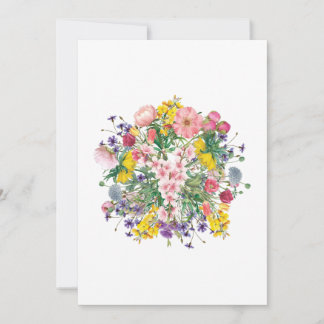Carte d'invitation florale, Conception botanique c