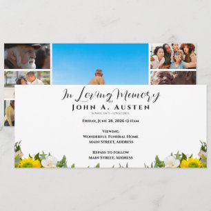 Carte d'invitation funéraire personnalisée - Carte