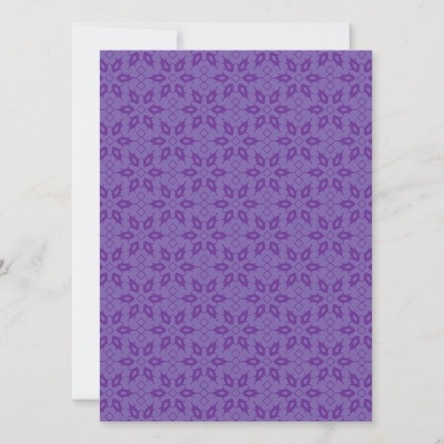 Carte d'invitation géométrique violette élégante (Devant)