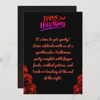 Carte d'invitation Halloween
