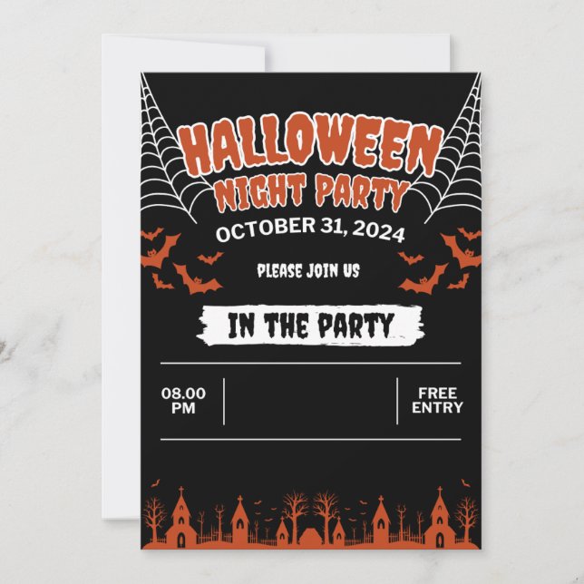 Carte d'invitation Halloween (Devant)