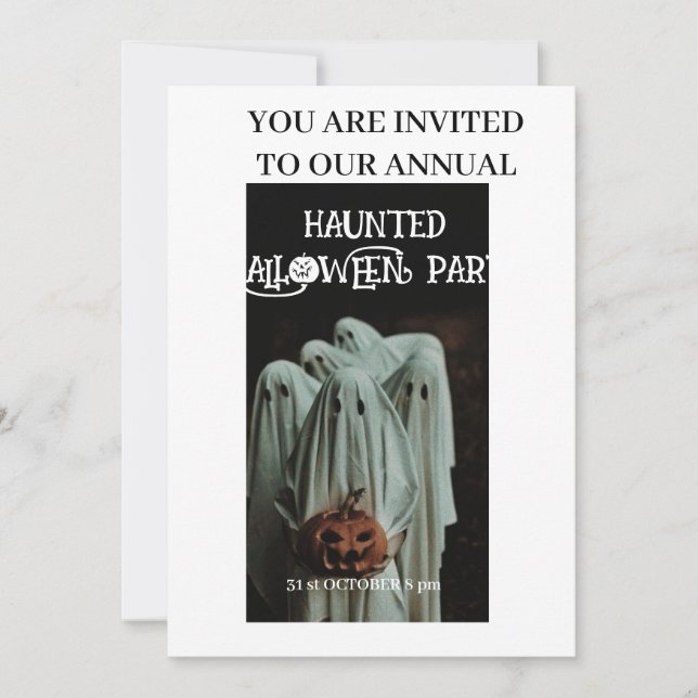 Carte d'invitation Halloween (Devant)