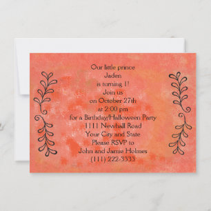 Carte d'invitation Halloween / Anniversaire