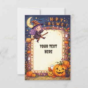 Carte d'invitation Halloween mignonne 2026 #9