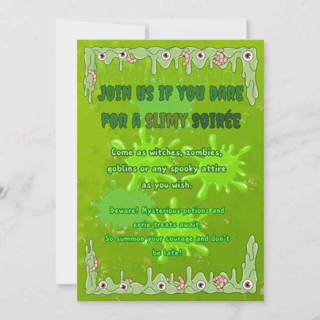 Carte d'invitation Halloween mince (Devant)