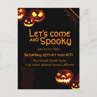 Carte d'invitation Halloween Party