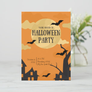 Carte d'invitation Halloween personnalisée
