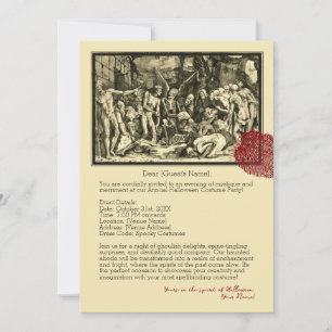 Carte d'invitation Halloween Skeletons