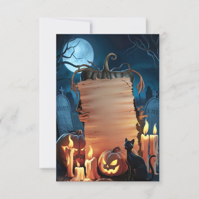 Carte d'invitation Halloween vide (Devant)