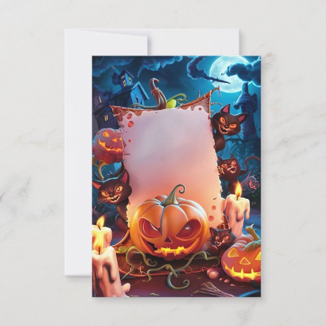 Carte d'invitation Halloween vide (Devant)