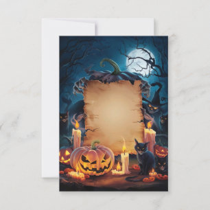 Carte d'invitation Halloween vide