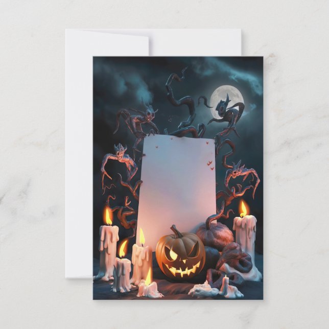 Carte d'invitation Halloween vierge (Devant)