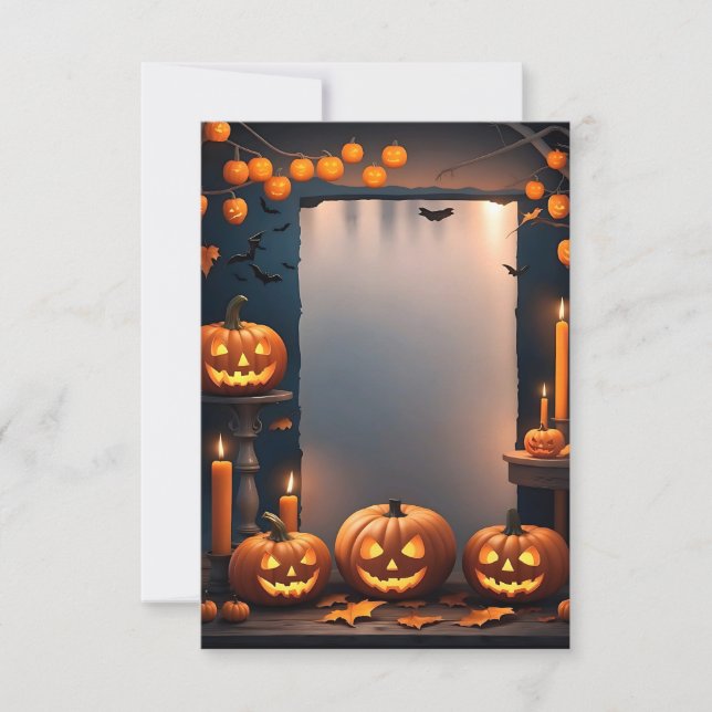 Carte d'invitation Halloween vierge #20 (Devant)
