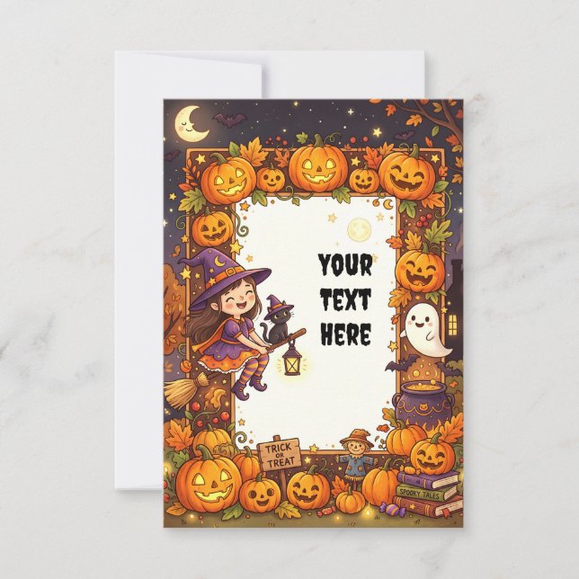 Carte d'invitation Halloween vierge 2026 #2 (Devant)
